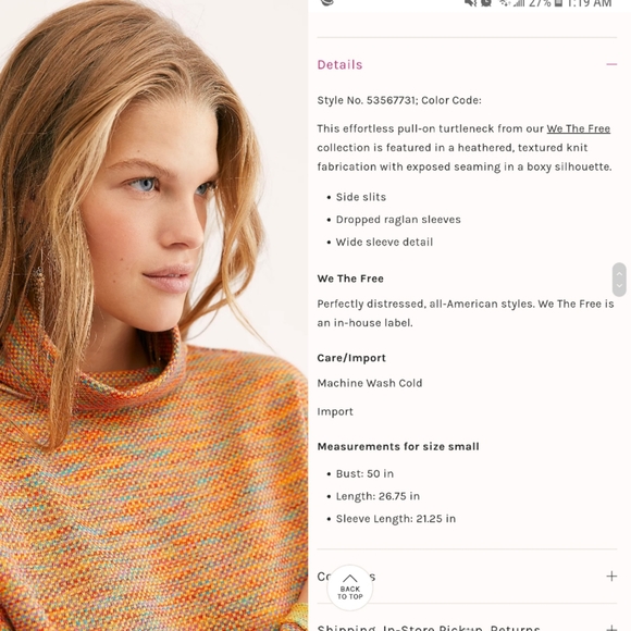 NWT Free People Turtleneck - Picture 6 of 8